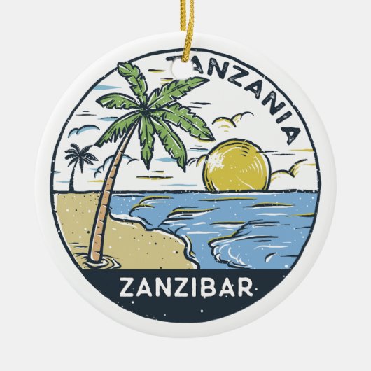 Sansibar Tansania Vintag Keramik Ornament (Vorne)