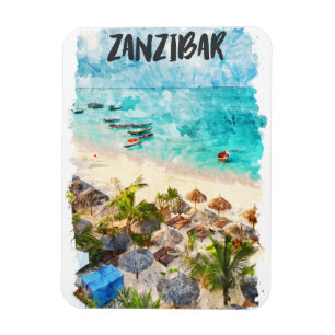 Sansibar Tansania Vintage Reisefoto Magnet