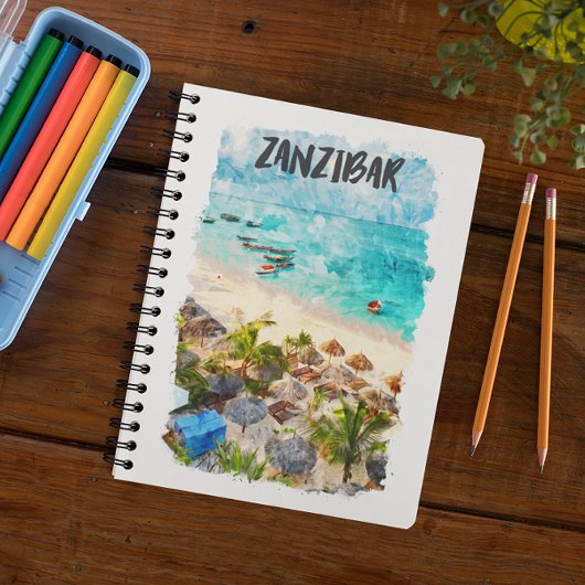 Sansibar Tansania Vintage Travel Notizblock