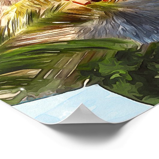 Sansibar Tansania Vintage Travel Poster (Ecke)