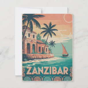 Sansibar Vintage Postkarte