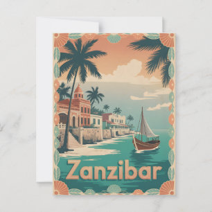Sansibar Vintage Postkarte