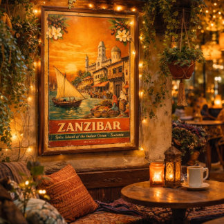 Sansibar Vintage-Reiseposter|Spice Island Tansania Poster