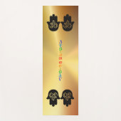Sanskrit Chakra Om Hamsa Gold Metallic Yogamatte (Vorderseite)