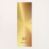 Sanskrit Chakra Om Hamsa Gold Metallic Yogamatte (Rückseite)