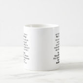 Sanskrit-Mantra für Frieden Kaffeetasse (Mittel)