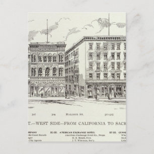 Sansome West California and Sacramento Postkarte