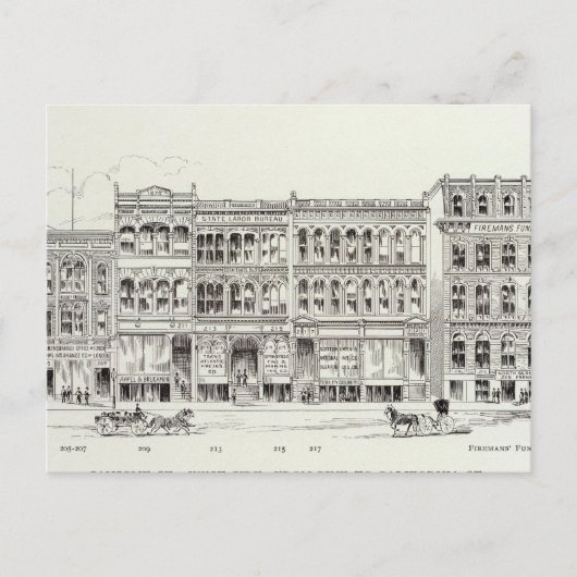 Sansome West side Pine and California Postkarte (Vorderseite)