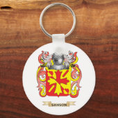 Sanson Coat of Arms (Familienwappen) Schlüsselanhänger (Vorderseite)