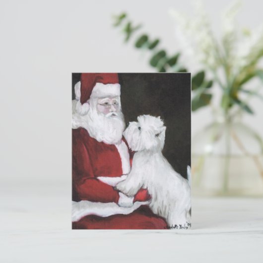 Sant and West Hihland Terrier Dog Postkarte (Stehend Vorderseite)