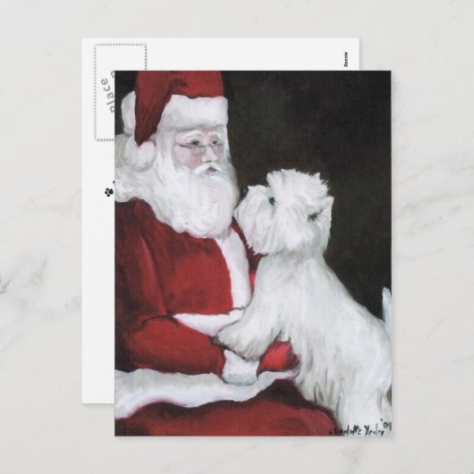 Sant and West Hihland Terrier Dog Postkarte (Vorne/Hinten)