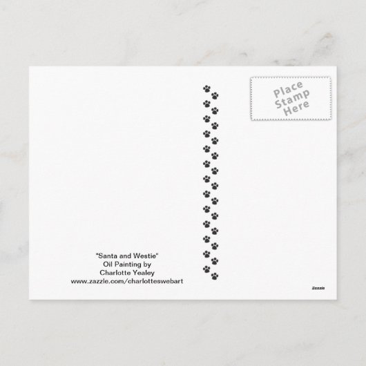 Sant and West Hihland Terrier Dog Postkarte (Rückseite)
