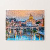 Sant Angelo Bridge Rom Italien Jigsaw Puzzle (Horizontal)