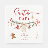 Sant Baby Clothesline Baby Shower Napkins Serviette (Vorderseite)