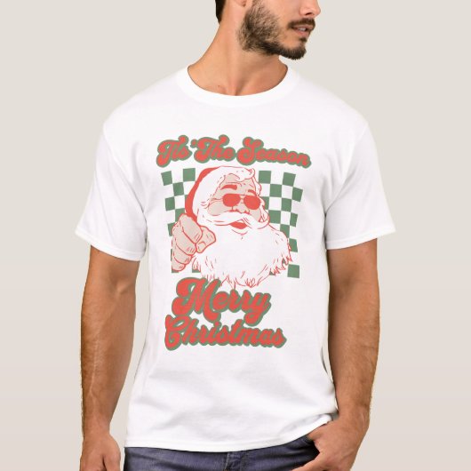 Sant Claus Merry Christmas T-Shirt (Vorderseite)