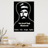Sant Jarnail Singh Brückrawale Poster (Küche)