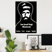 Sant Jarnail Singh Brückrawale Poster (Heimbüro)