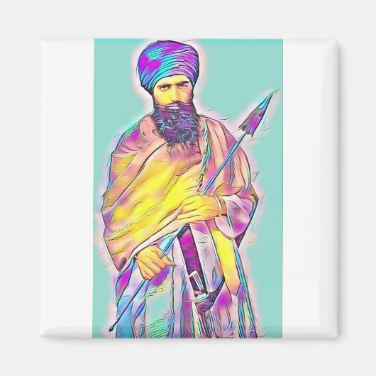Sant Jurnail Singh Brückranwale Magnet (Vorne)