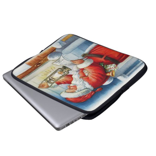 Santa 001 laptopschutzhülle (Vorne Knopf)