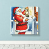 Santa 001 leinwanddruck (Insitu (Holzboden))
