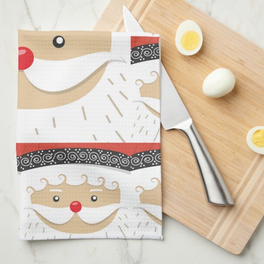 Santa 027 geschirrtuch (Viertel Falte)