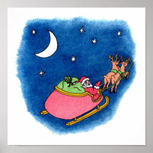 Santa 12x12 Print Poster