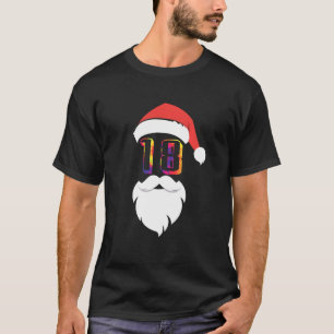 Santa 18 Years Old Gefärbte Krawatte 18. Geburtsta T-Shirt