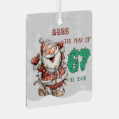 Santa 2025 Year of Six Seven Christmas Ornament (Vorderseite Rechts)