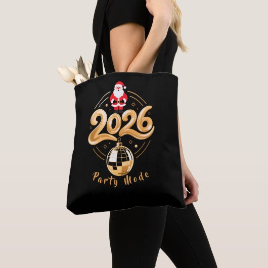 Santa 2026 Party Mode Gold Disco Christmas Tasche (Von Nahem)
