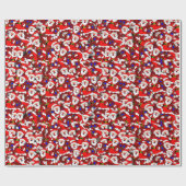 Santa 30 Zoll x 2,5 m Wrapping Paper Geschenkpapier (Flach)