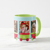 Santa 3 Foto Personalisierter Zug Urlaub Tasse (VorderseiteRechts)