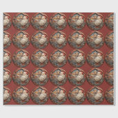 Santa 3D-Geschenkpapier Geschenkpapier (Flach)