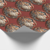 Santa 3D-Geschenkpapier Geschenkpapier (Ecke)