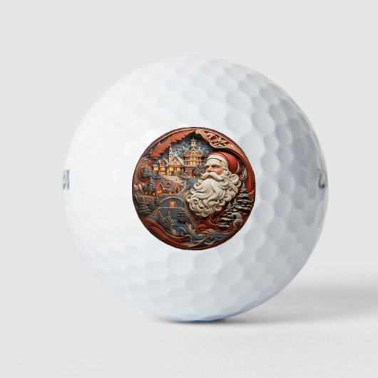 Santa 3D Golfbälle (Vorderseite)