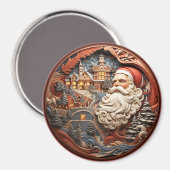 Santa 3D Magnet (Vorderseite/Rückseite)