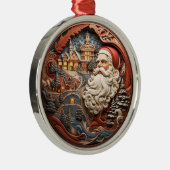 Santa 3D Ornament Aus Metall (Rechts)