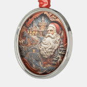 Santa 3D Ornament Aus Metall (Links)