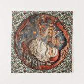 Santa 3D Tapestry Wandteppich (Vorderseite (Horizontal))