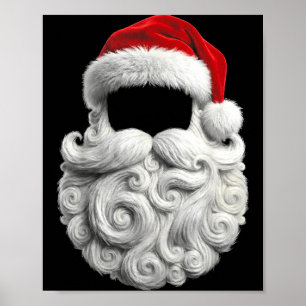 Santa 67 6 7 Sechs Sieben Bart Cool Realistisch  Poster