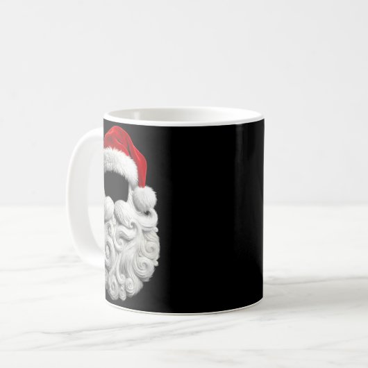 Santa 67 6 7 Six Seven Beard Cool Realistic Kaffeetasse (Vorderseite Links)