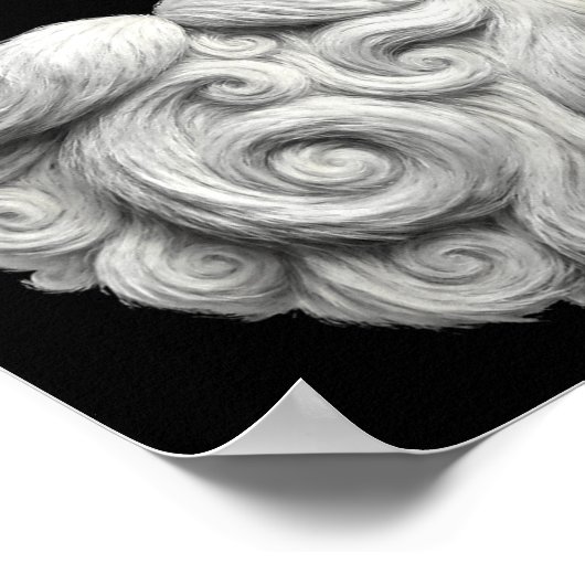 Santa 67 6 7 Six Seven Beard Cool Realistic Poster (Ecke)