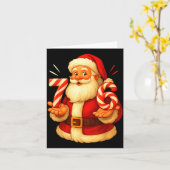 Santa 67 Candy Cane Six Seven Santa Claus Funny Ch Karte (Gelbe Blume)