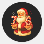 Santa 67 Candy Cane Six Seven Santa Claus Funny Ch Runder Aufkleber (Vorderseite)