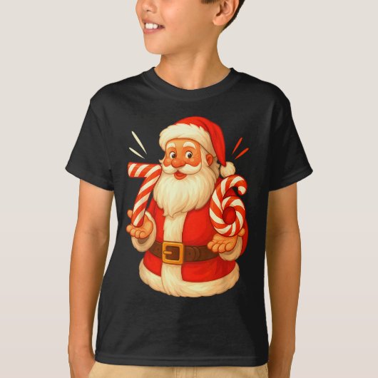Santa 67 Candy Cane Six Seven Santa Claus Funny Ch T-Shirt (Vorderseite)