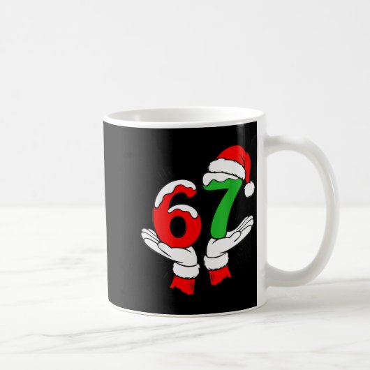 Santa 67 Christmas Funny Six Seven Meme 6 7 Meme  Kaffeetasse (Rechts)