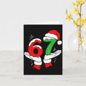 Santa 67 Christmas Funny Six Seven Meme 6 7 Meme  Karte (Gelbe Blume)