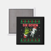 Santa 67 Christmas Ugly Sweater Fingers Six Seven Magnet (Vorderseite/Rückseite)