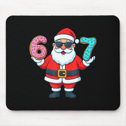 Santa 67 Donut Meme Funny Christmas Holiday Mousepad (Vorne)