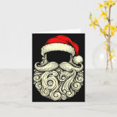 Santa 67 Hidden In Beard Christmas Karte (Gelbe Blume)