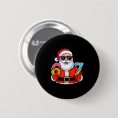 Santa 67 Ice Cream Drip Christmas  Button (Vorne & Hinten)